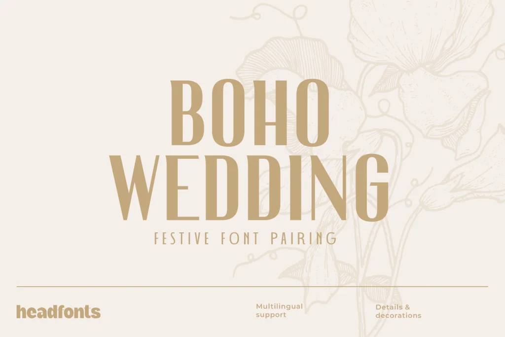 Boho Wedding Duo original font preview by Headfonts