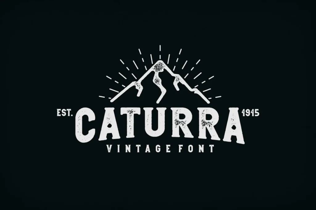 Caturra Vintage original font preview by alexandeerco