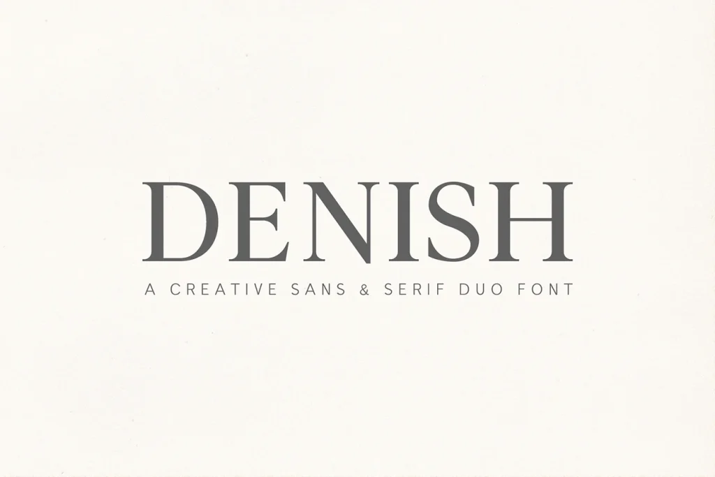 Denish original font preview by creativetacos