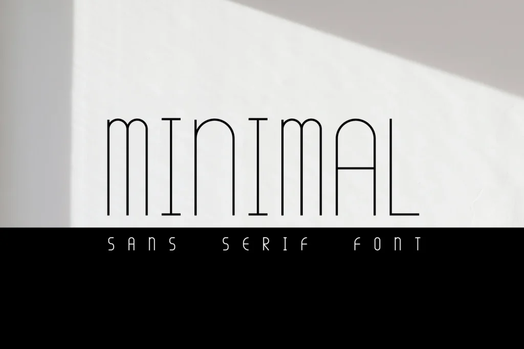 Minimal original font preview by Pila Studio