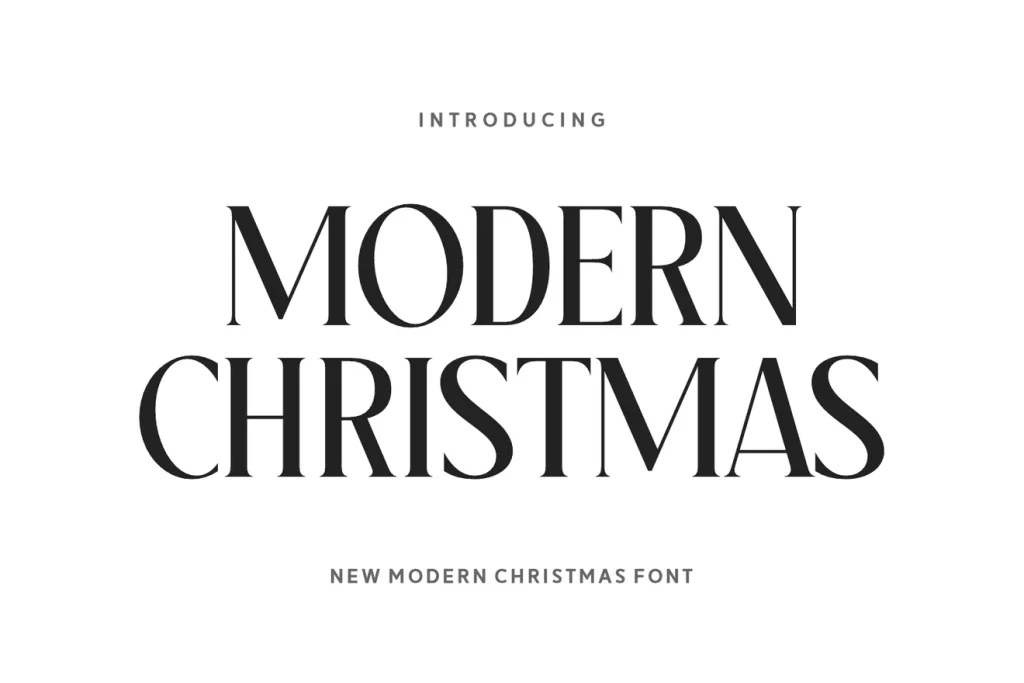 Modern Christmas original font preview by Anto (7NTypes)