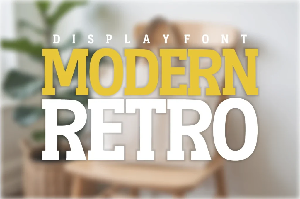 Modern Retro original font preview by Sahira Studio