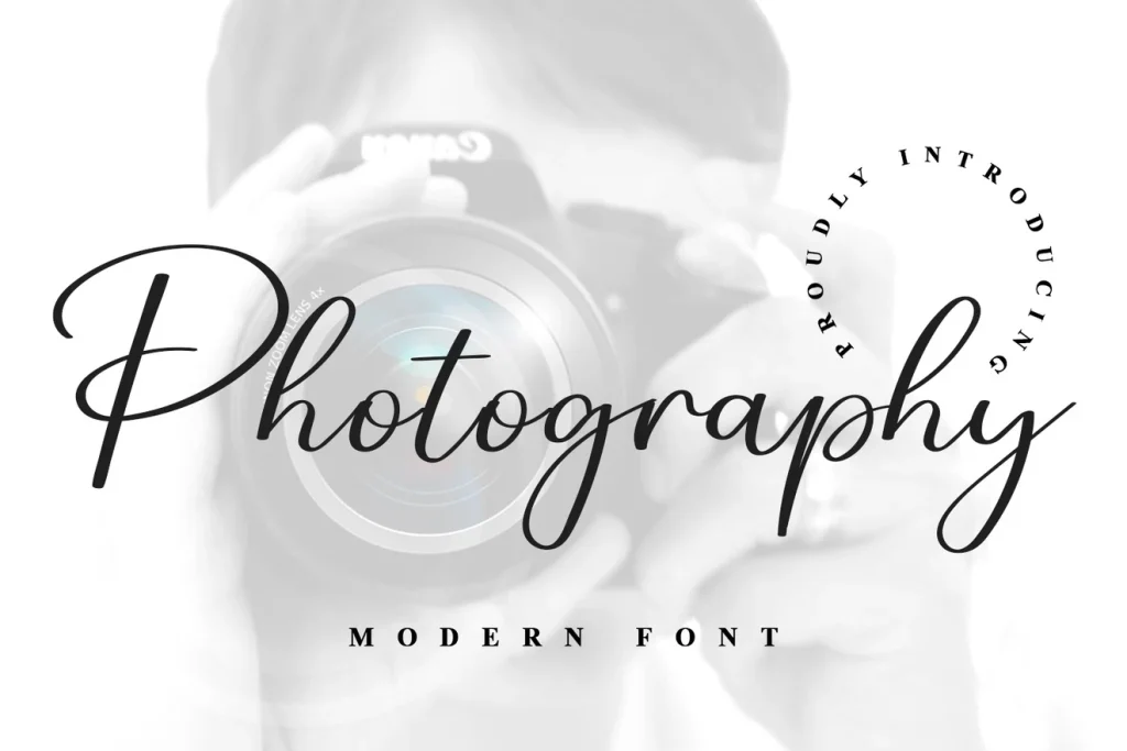Photography Font original font preview by ABBAsalam